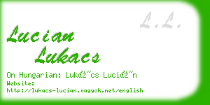 lucian lukacs business card
